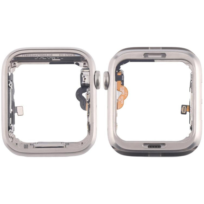 For Apple Watch Series 5 44mm LTE Stainless Steel Middle Frame Bezel Plate with Crown Spin Axis Flex Cable