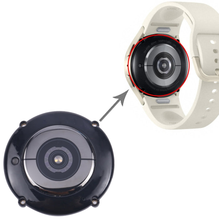Carcasa trasera original con sensor de frecuencia cardíaca + módulo de carga inalámbrica para Samsung Galaxy Watch 6 40 mm SM-R930/R935