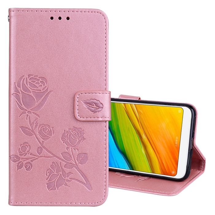 Para Xiaomi Redmi 5 Rose en relieve Horizontal Flip Environmental PU Leather Case con soporte y ranuras para tarjetas y billetera, For Xiaomi Redmi 5, For Redmi 5