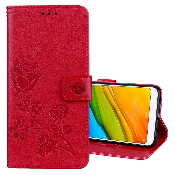 Para Xiaomi Redmi 5 Rose en relieve Horizontal Flip Environmental PU Leather Case con soporte y ranuras para tarjetas y billetera, For Xiaomi Redmi 5, For Redmi 5