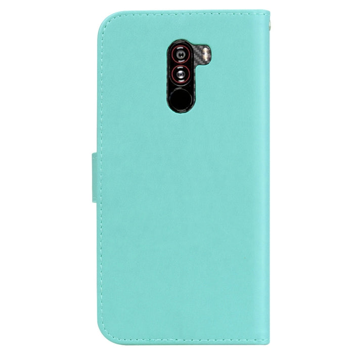 Funda de cuero PU con tapa horizontal en relieve rosa para Xiaomi Pocophone F1, con soporte y ranuras para tarjetas y billetera, For Poco F1, For Xiaomi Poco F1