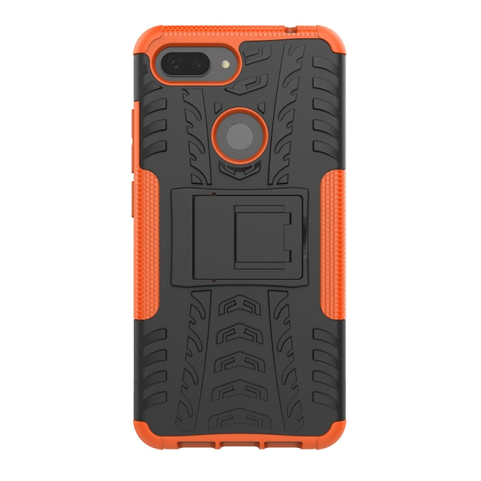 Estuche a prueba de golpes PC + TPU con patrón de neumáticos para Xiaomi Mi 8 Lite, con soporte, For Xiaomi Mi 8 Lite