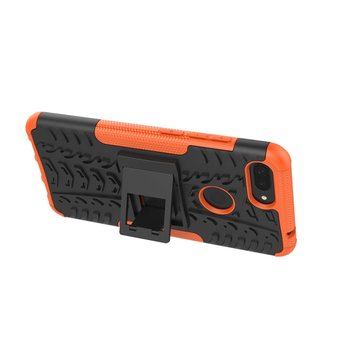 Estuche a prueba de golpes PC + TPU con patrón de neumáticos para Xiaomi Mi 8 Lite, con soporte, For Xiaomi Mi 8 Lite