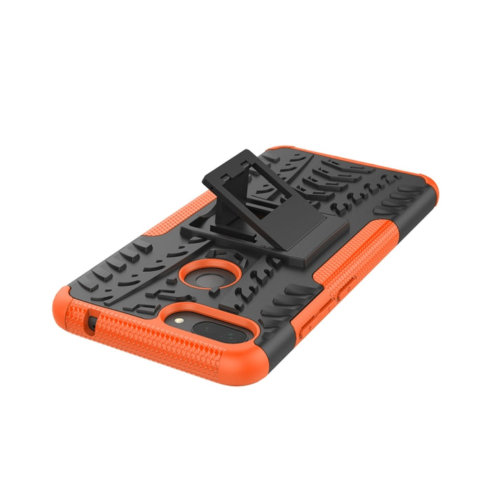 Estuche a prueba de golpes PC + TPU con patrón de neumáticos para Xiaomi Mi 8 Lite, con soporte, For Xiaomi Mi 8 Lite