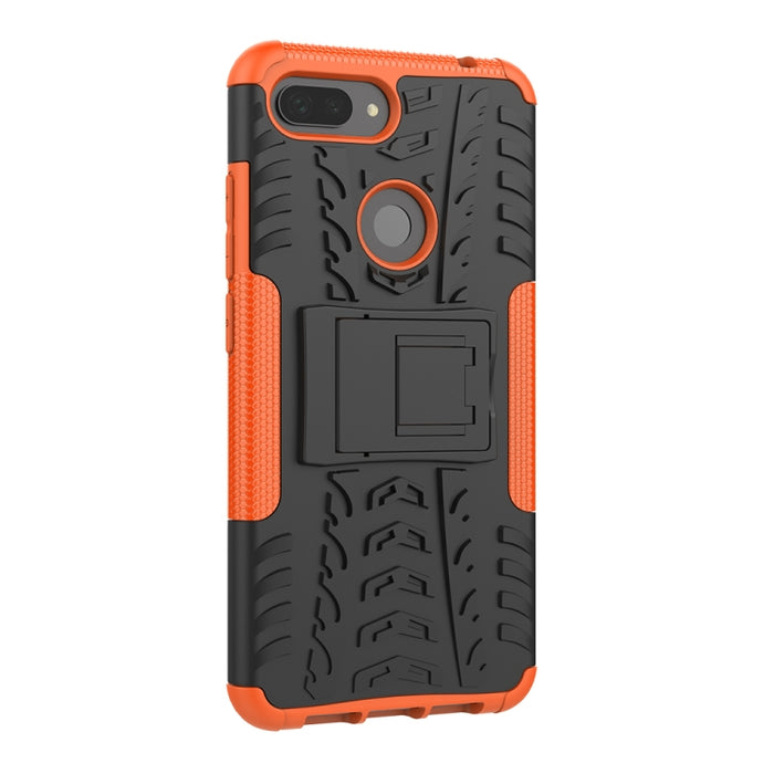 Estuche a prueba de golpes PC + TPU con patrón de neumáticos para Xiaomi Mi 8 Lite, con soporte, For Xiaomi Mi 8 Lite