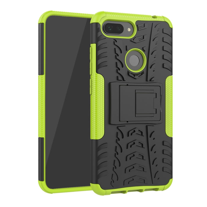 Estuche a prueba de golpes PC + TPU con patrón de neumáticos para Xiaomi Mi 8 Lite, con soporte, For Xiaomi Mi 8 Lite