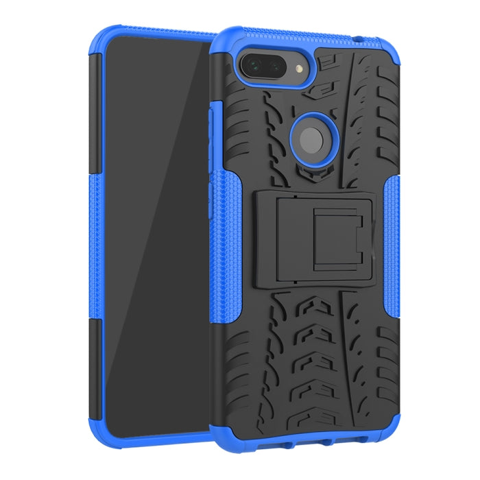 Estuche a prueba de golpes PC + TPU con patrón de neumáticos para Xiaomi Mi 8 Lite, con soporte, For Xiaomi Mi 8 Lite