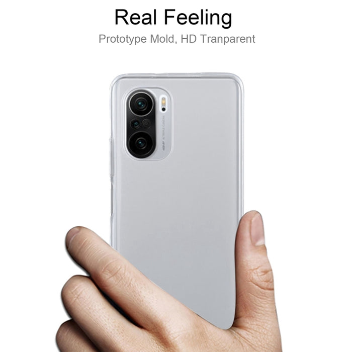 Para Xiaomi Redmi K40 0.75mm Estuche protector ultrafino transparente de TPU suave, For Xiaomi Redmi K40