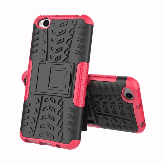 Tire Texture TPU+PC Estuche protector a prueba de golpes para Xiaomi Redmi Go, con soporte, For Xiaomi Redmi Go