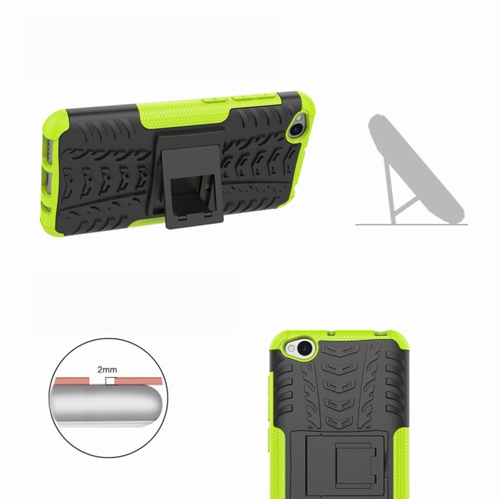Tire Texture TPU+PC Estuche protector a prueba de golpes para Xiaomi Redmi Go, con soporte, For Xiaomi Redmi Go