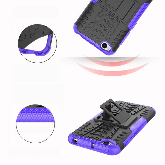 Tire Texture TPU+PC Estuche protector a prueba de golpes para Xiaomi Redmi Go, con soporte, For Xiaomi Redmi Go