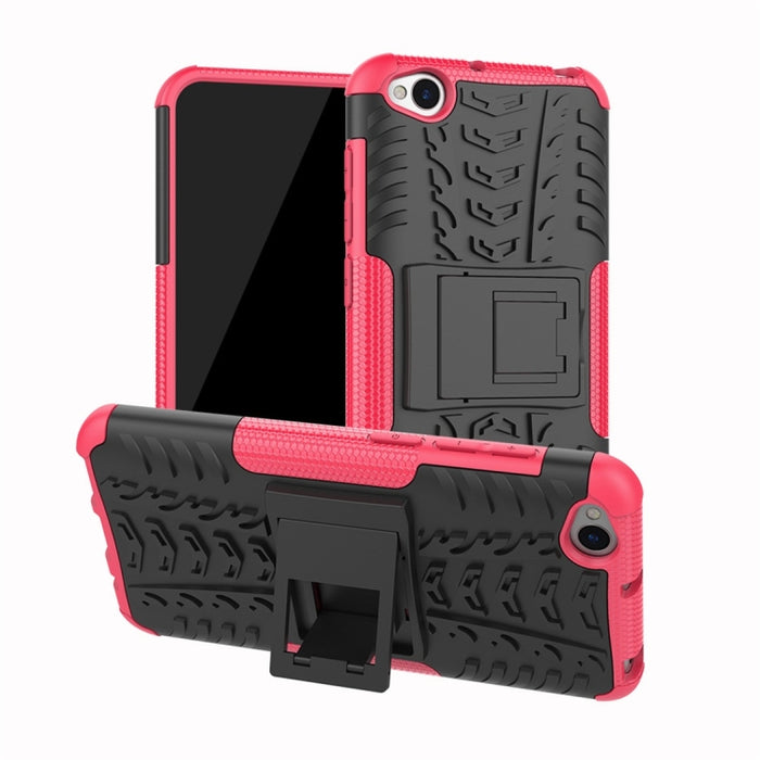 Tire Texture TPU+PC Estuche protector a prueba de golpes para Xiaomi Redmi Go, con soporte, For Xiaomi Redmi Go