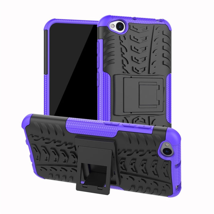 Tire Texture TPU+PC Estuche protector a prueba de golpes para Xiaomi Redmi Go, con soporte, For Xiaomi Redmi Go