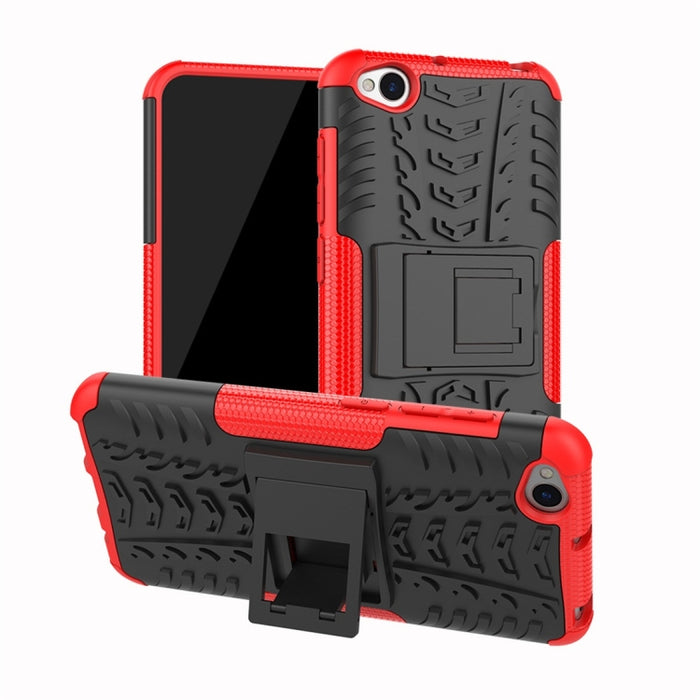 Tire Texture TPU+PC Estuche protector a prueba de golpes para Xiaomi Redmi Go, con soporte, For Xiaomi Redmi Go