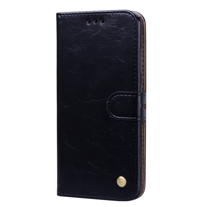 Estuche de cuero con tapa horizontal con textura de cera de aceite de estilo comercial para Xiaomi Mi 8, con soporte y ranuras para tarjetas y billetera, For Xiaomi Mi 8