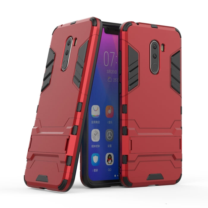 Funda PC + TPU a prueba de golpes para Xiaomi Pocophone F1, con soporte, Xiaomi Pocophone F1