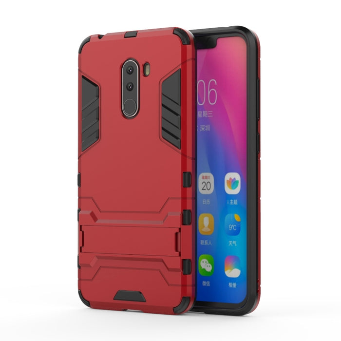 Funda PC + TPU a prueba de golpes para Xiaomi Pocophone F1, con soporte, Xiaomi Pocophone F1