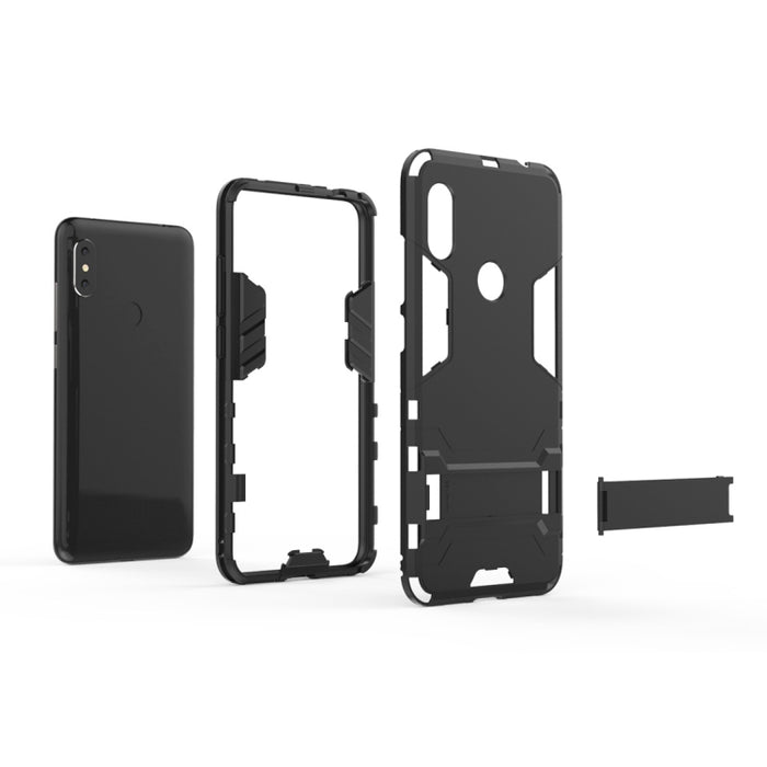 Funda PC + TPU a prueba de golpes para Xiaomi Redmi Note 6, con soporte, Xiaomi Redmi Note 6