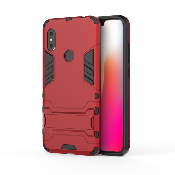 Funda PC + TPU a prueba de golpes para Xiaomi Redmi Note 6, con soporte, Xiaomi Redmi Note 6