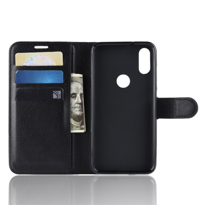 Litchi Texture Horizontal Flip Funda de cuero para Xiaomi Redmi Note 7, con billetera y soporte y ranuras para tarjetas, For Redmi Note 7