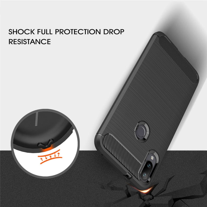 Estuche de TPU de fibra de carbono con textura cepillada para Xiaomi Mi Play, For Xiaomi Mi Play