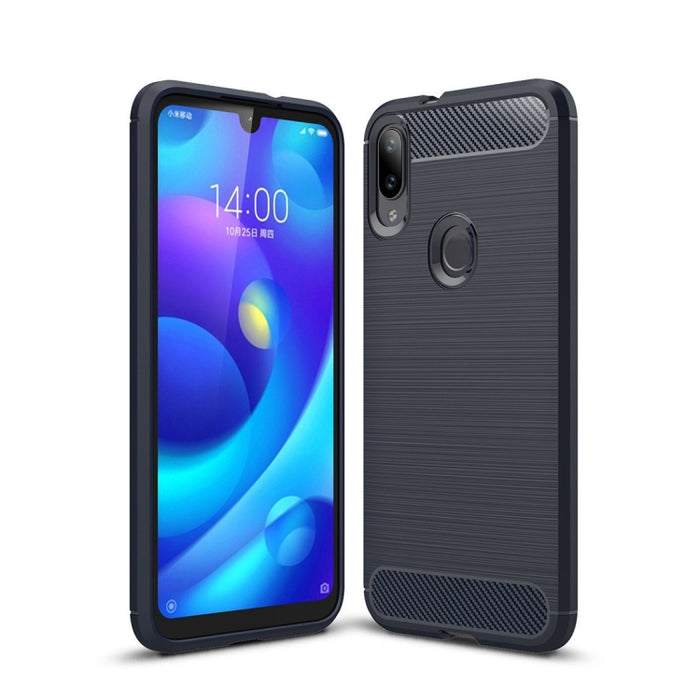 Estuche de TPU de fibra de carbono con textura cepillada para Xiaomi Mi Play, For Xiaomi Mi Play