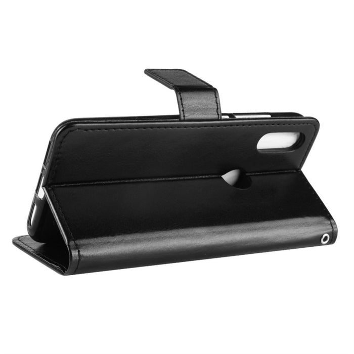 Crazy Horse Texture Horizontal Flip Funda de cuero para Xiaomi Redmi Note 7, con soporte y ranuras para tarjetas y billetera y cordón, For Redmi Note 7, Xiaomi Redmi Note 7, For Xiaomi Redmi Note 7 (Lanyard)