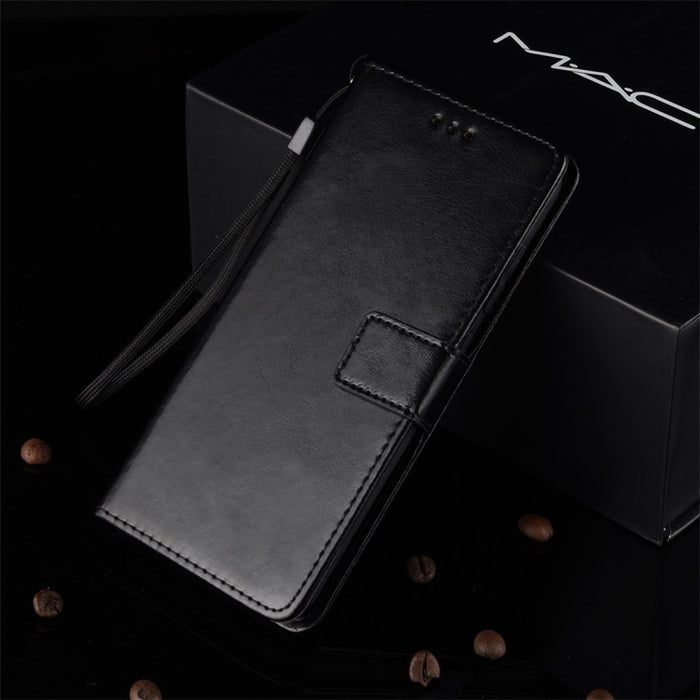 Crazy Horse Texture Horizontal Flip Funda de cuero para Xiaomi Redmi Note 7, con soporte y ranuras para tarjetas y billetera y cordón, For Redmi Note 7, Xiaomi Redmi Note 7, For Xiaomi Redmi Note 7 (Lanyard)