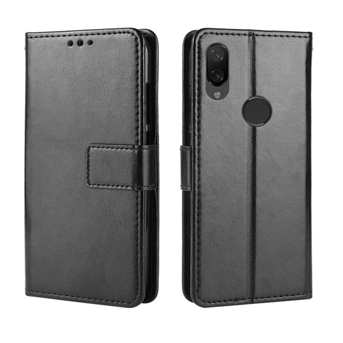 Crazy Horse Texture Horizontal Flip Funda de cuero para Xiaomi Redmi Note 7, con soporte y ranuras para tarjetas y billetera y cordón, For Redmi Note 7, Xiaomi Redmi Note 7, For Xiaomi Redmi Note 7 (Lanyard)
