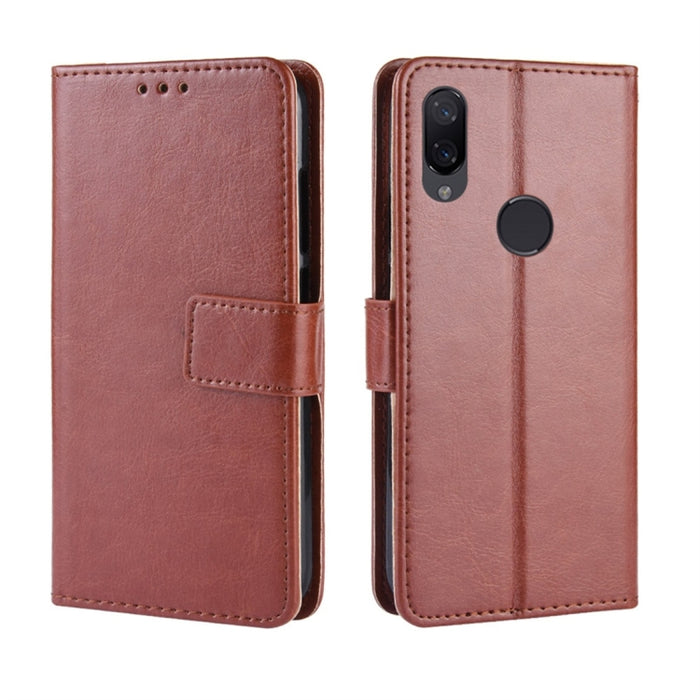 Crazy Horse Texture Horizontal Flip Funda de cuero para Xiaomi Redmi Note 7, con soporte y ranuras para tarjetas y billetera y cordón, For Redmi Note 7, Xiaomi Redmi Note 7, For Xiaomi Redmi Note 7 (Lanyard)