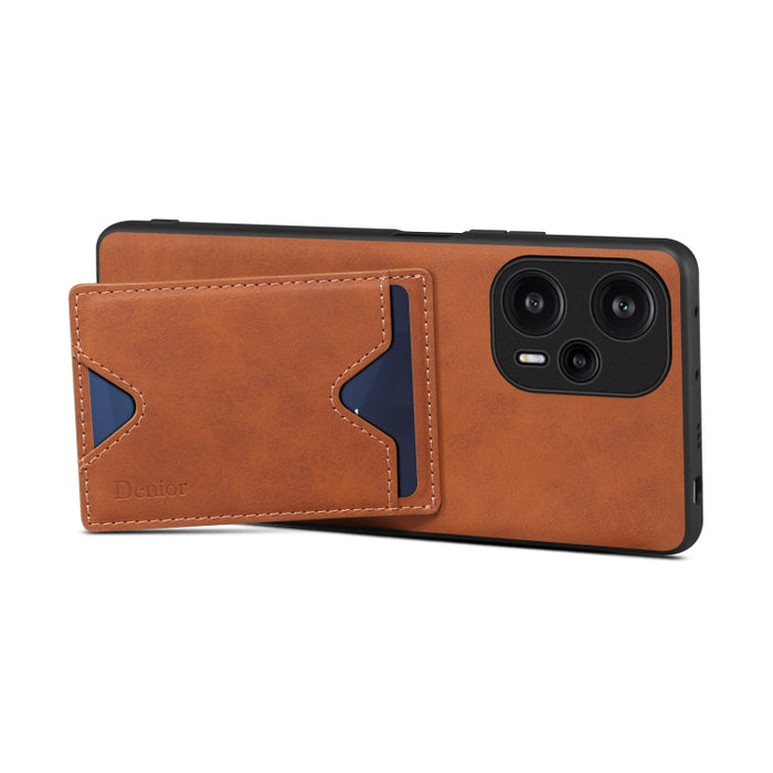 Denior PU Contraportada Ranura para tarjeta Titular Caja del teléfono para Xiaomi Redmi Note 12 Turbo / Poco F5, For Xiaomi Redmi Note 12 Turbo / Poco F5