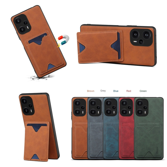 Denior PU Contraportada Ranura para tarjeta Titular Caja del teléfono para Xiaomi Redmi Note 12 Turbo / Poco F5, For Xiaomi Redmi Note 12 Turbo / Poco F5