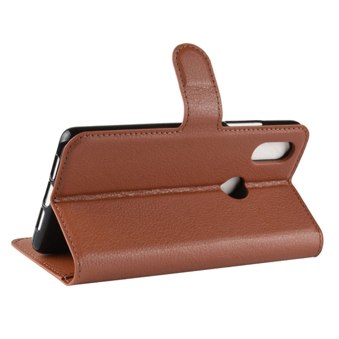 Funda de cuero con tapa horizontal con textura Litchi para Xiaomi Mi 8 SE, con billetera, soporte y ranuras para tarjetas, For Mi 8 SE, For Xiaomi Mi 8 SE