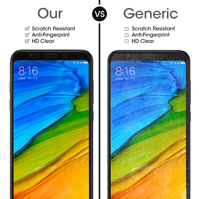 Para Xiaomi Redmi 5 Plus 9H Dureza de la superficie 2.5D Edge Pantalla de seda antiarañazos Pantalla completa HD Protector de pantalla de vidrio templado, For Redmi 5 Plus