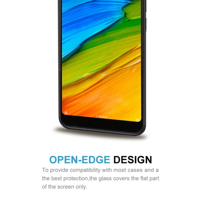 Para Xiaomi Redmi 5 Plus 9H Dureza de la superficie 2.5D Edge Pantalla de seda antiarañazos Pantalla completa HD Protector de pantalla de vidrio templado, For Redmi 5 Plus