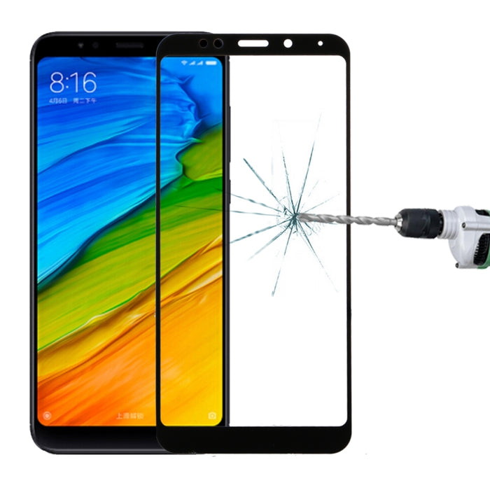 Para Xiaomi Redmi 5 Plus 9H Dureza de la superficie 2.5D Edge Pantalla de seda antiarañazos Pantalla completa HD Protector de pantalla de vidrio templado, For Redmi 5 Plus