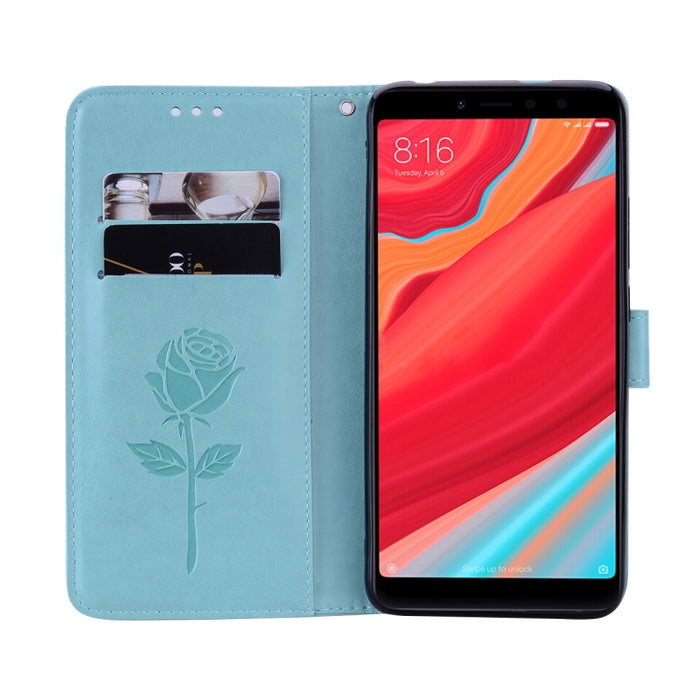 Estuche de cuero PU ambiental con tapa horizontal en relieve rosa para Xiaomi Redmi S2, con soporte y ranuras para tarjetas y billetera, For S2, For Xiaomi Redmi S2