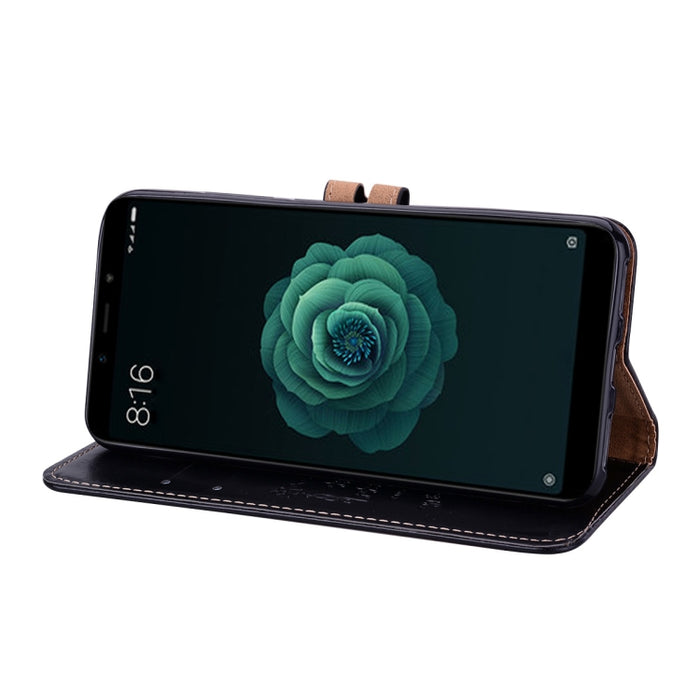 Estuche de cuero con tapa horizontal con textura de cera de aceite de estilo comercial para Xiaomi Mi 6X / A2, con soporte y ranuras para tarjetas y billetera, For Xiaomi Mi 6X, For Xiaomi Mi 6X / A2