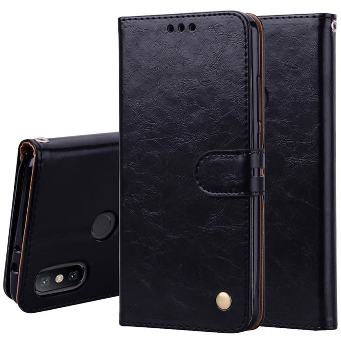 Estuche de cuero con tapa horizontal con textura de cera de aceite de estilo comercial para Xiaomi Mi 6X / A2, con soporte y ranuras para tarjetas y billetera, For Xiaomi Mi 6X, For Xiaomi Mi 6X / A2