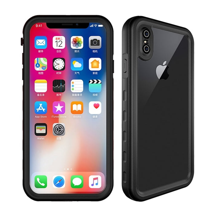 Para iPhone XS Max 2m Impermeable A prueba de nieve 2m A prueba de golpes A prueba de polvo PC + Funda de silicona