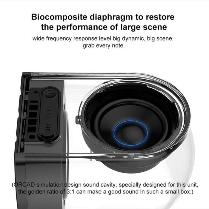 OVEVO True 3D TWS Altavoz inalámbrico magnético Bluetooth estéreo envolvente HiFi con hogar totalmente transparente