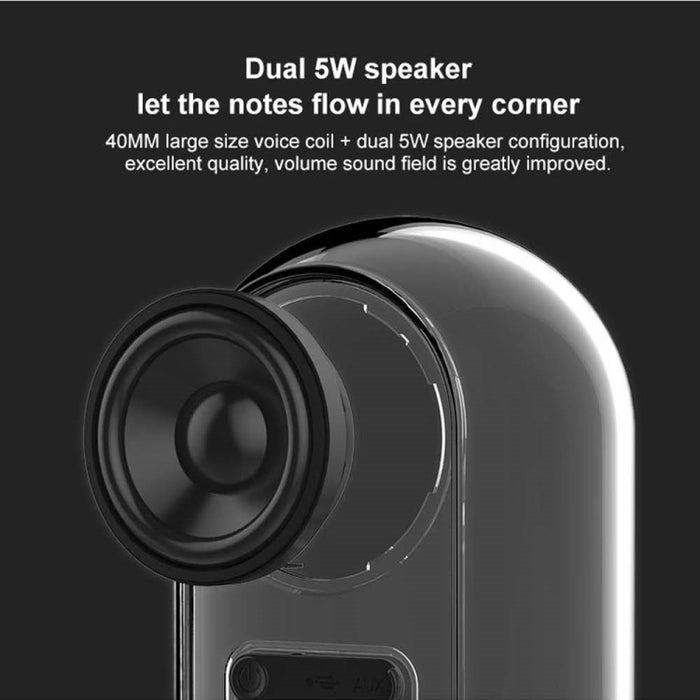 OVEVO True 3D TWS Altavoz inalámbrico magnético Bluetooth estéreo envolvente HiFi con hogar totalmente transparente