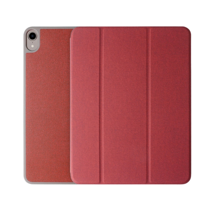 Estuche de cuero Mutural Exquisite Series con textura de tela PU + TPU para iPad Pro de 12.9 pulgadas (2018), con soporte de 3 pliegues y ranura para bolígrafo y función de suspensión y activación