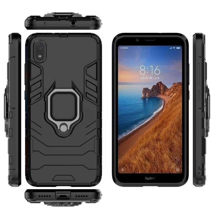 Funda protectora PC + TPU a prueba de golpes para Xiaomi Redmi 7A, con soporte de anillo magnético, For Xiaomi Redmi 7A