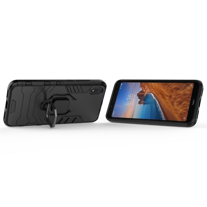 Funda protectora PC + TPU a prueba de golpes para Xiaomi Redmi 7A, con soporte de anillo magnético, For Xiaomi Redmi 7A