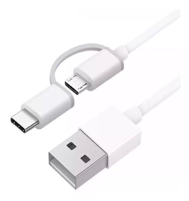 Xiaomi Cable USB Tipo C 2 en 1 (micro Usb A Tipo C) 100 cm